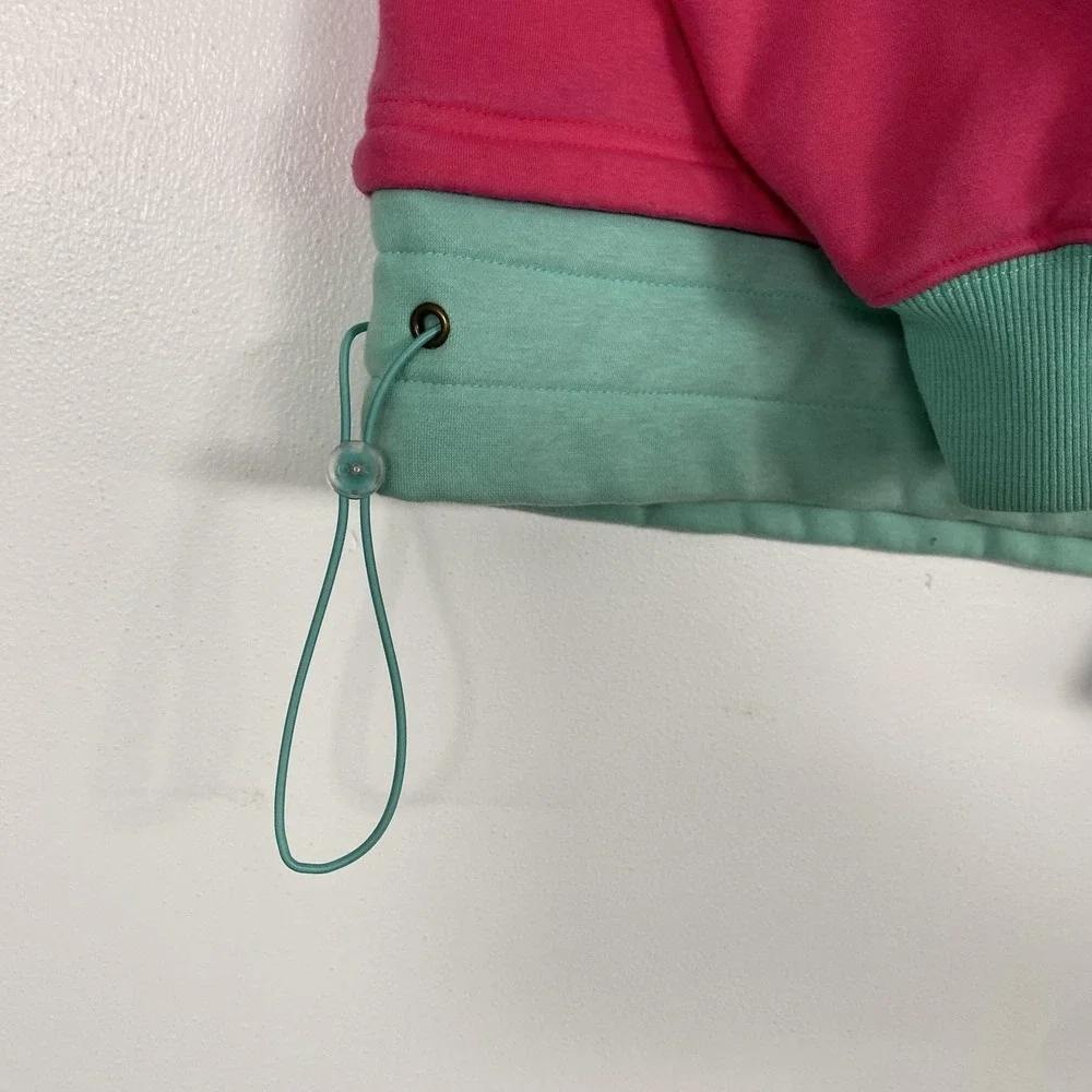 Scummy Bears Hoodie Mens Large Pink Teal Graphic Pullover Fleece Horror Art - Picture 2 of 16